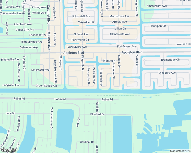 map of restaurants, bars, coffee shops, grocery stores, and more near 10515 McAlester Circle in Port Charlotte