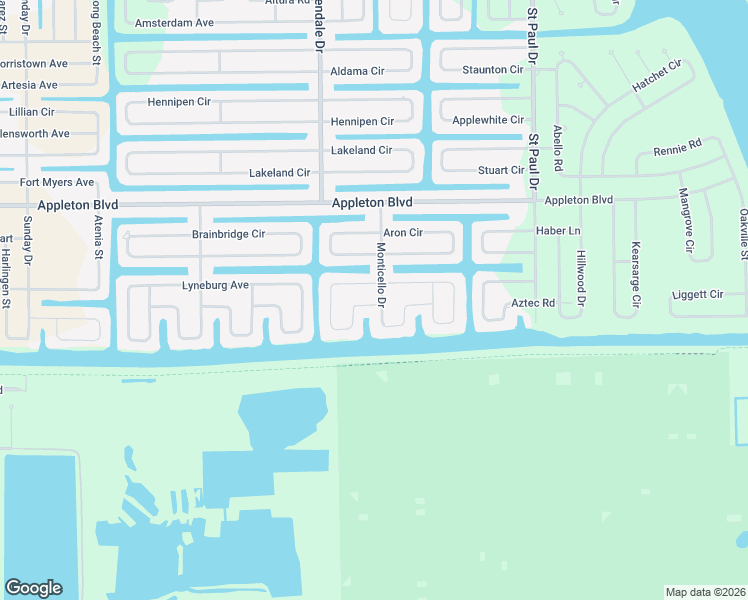 map of restaurants, bars, coffee shops, grocery stores, and more near 10441 Monticello Drive in Port Charlotte