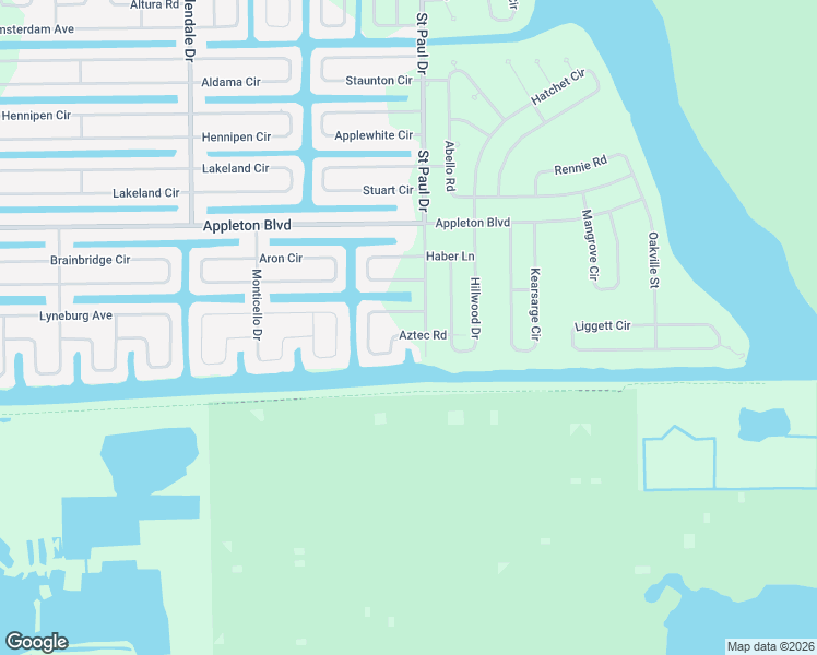 map of restaurants, bars, coffee shops, grocery stores, and more near 10591 Aztec Road in Port Charlotte