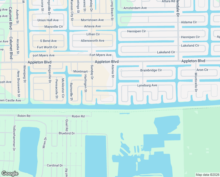 map of restaurants, bars, coffee shops, grocery stores, and more near 10534 Poughkeepsie Circle in Port Charlotte