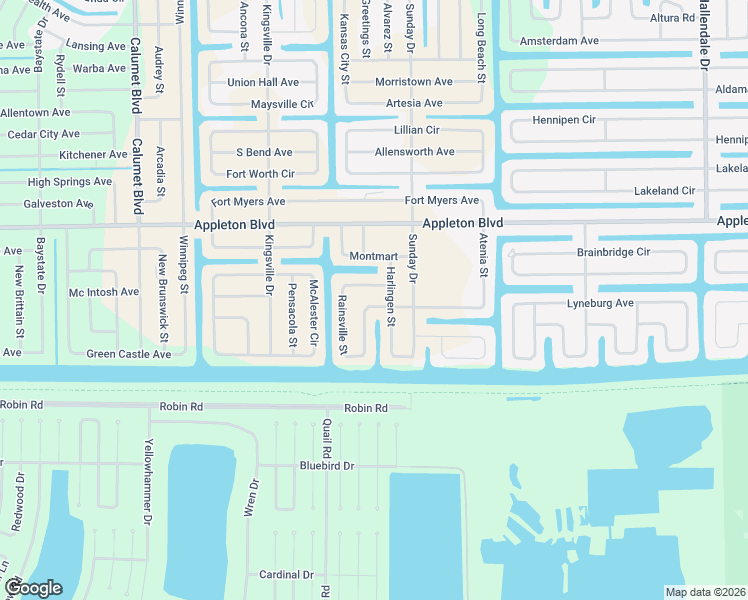 map of restaurants, bars, coffee shops, grocery stores, and more near 10393 Harlingen Street in Port Charlotte