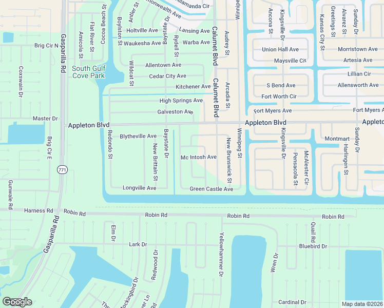 map of restaurants, bars, coffee shops, grocery stores, and more near 13454 Mc Intosh Avenue in Port Charlotte