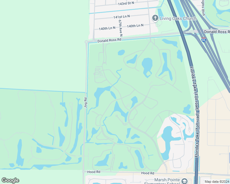 map of restaurants, bars, coffee shops, grocery stores, and more near 13455 Cross Pointe Drive in West Palm Beach