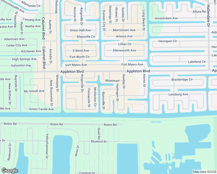 map of restaurants, bars, coffee shops, grocery stores, and more near 10432 Rainsville Street in Port Charlotte