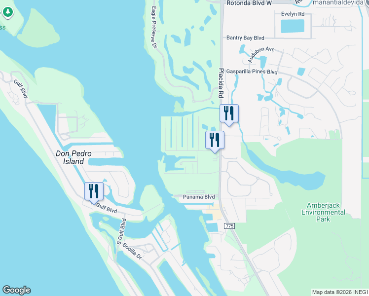 map of restaurants, bars, coffee shops, grocery stores, and more near 10500 Sherman Street in Englewood