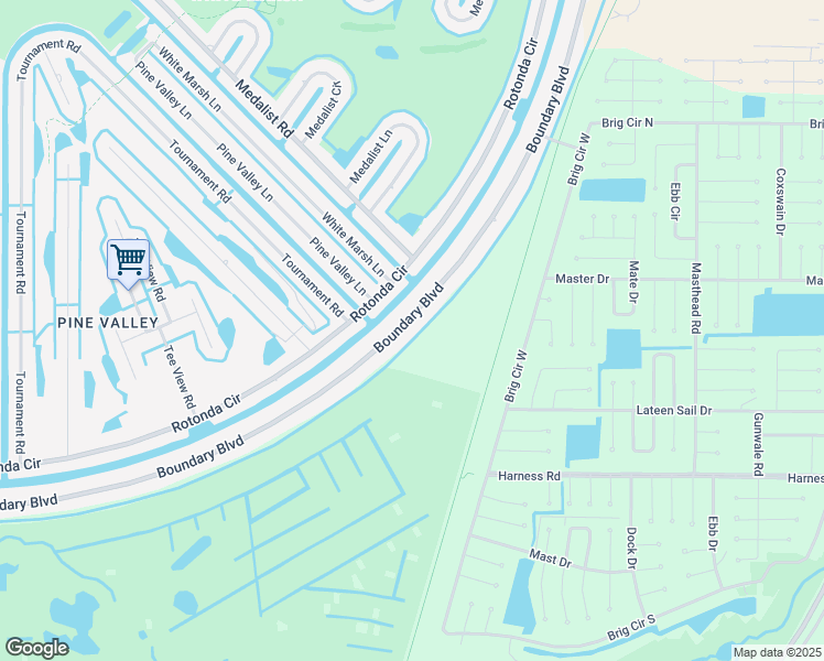 map of restaurants, bars, coffee shops, grocery stores, and more near 1033 Boundary Boulevard in Rotonda West