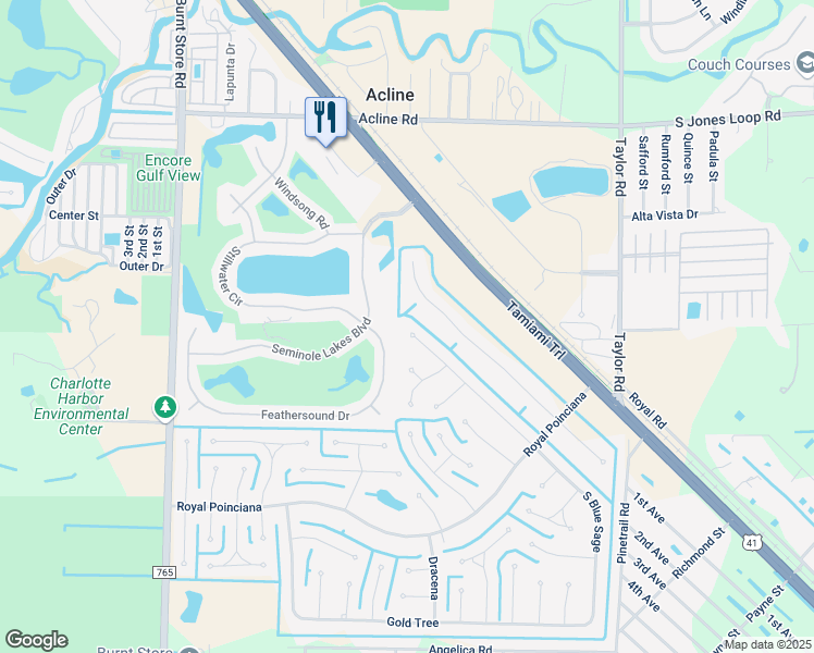 map of restaurants, bars, coffee shops, grocery stores, and more near 7106 North Blue Sage in Punta Gorda