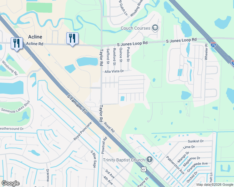 map of restaurants, bars, coffee shops, grocery stores, and more near 173 Tarpon in Port Charlotte