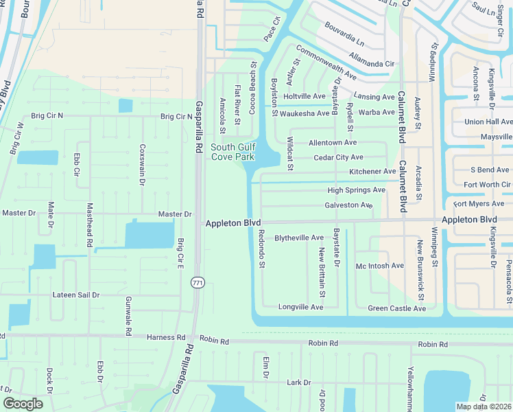 map of restaurants, bars, coffee shops, grocery stores, and more near 10287 Redondo Street in Port Charlotte