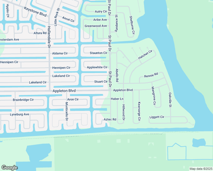 map of restaurants, bars, coffee shops, grocery stores, and more near 10401 Saint Paul Drive in Port Charlotte
