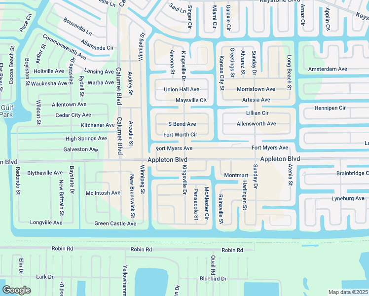 map of restaurants, bars, coffee shops, grocery stores, and more near Fort Myers Avenue in Port Charlotte