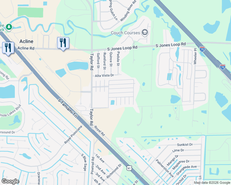 map of restaurants, bars, coffee shops, grocery stores, and more near 158 Tarpon in Port Charlotte
