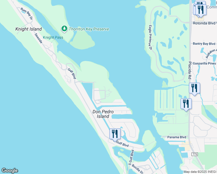 map of restaurants, bars, coffee shops, grocery stores, and more near 10450 Sunny Dreams Terrace in Placida