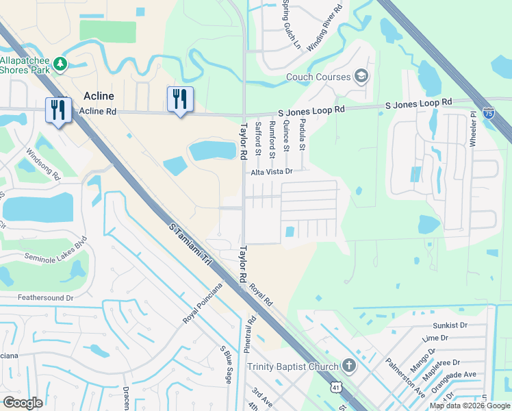 map of restaurants, bars, coffee shops, grocery stores, and more near 5 South Cardinal in Punta Gorda