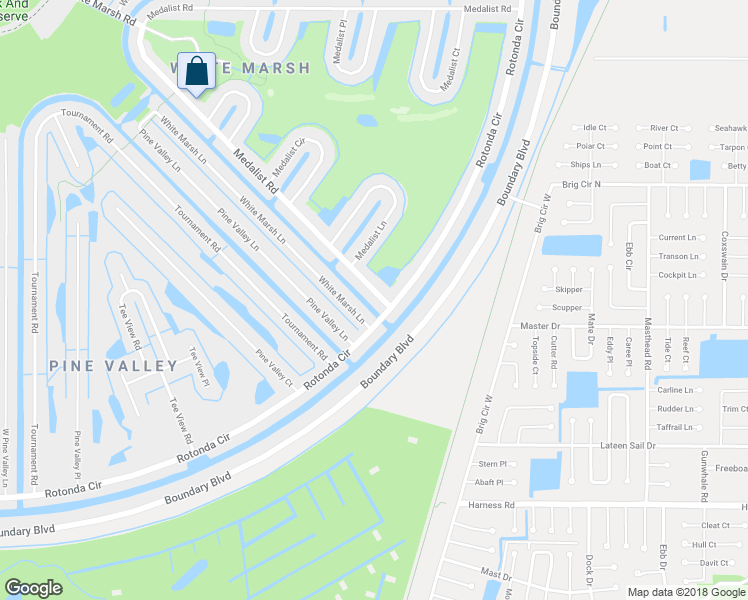 map of restaurants, bars, coffee shops, grocery stores, and more near 288 White Marsh Lane in Rotonda West