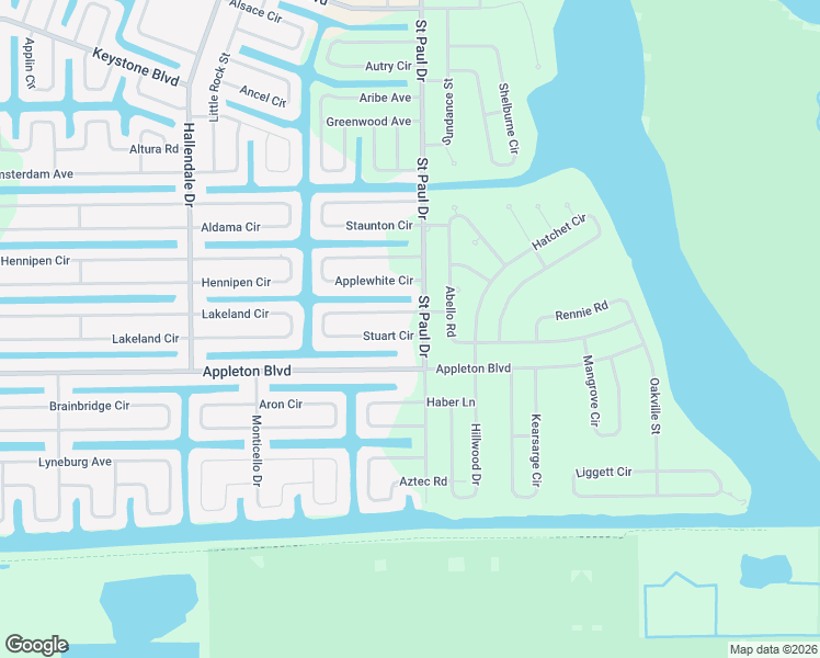 map of restaurants, bars, coffee shops, grocery stores, and more near 15538 Stuart Circle in Port Charlotte
