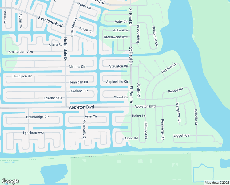 map of restaurants, bars, coffee shops, grocery stores, and more near 15586 Stuart Circle in Port Charlotte