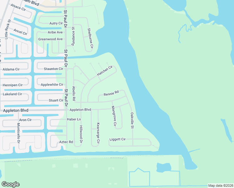 map of restaurants, bars, coffee shops, grocery stores, and more near 16261 Rennie Road in Port Charlotte
