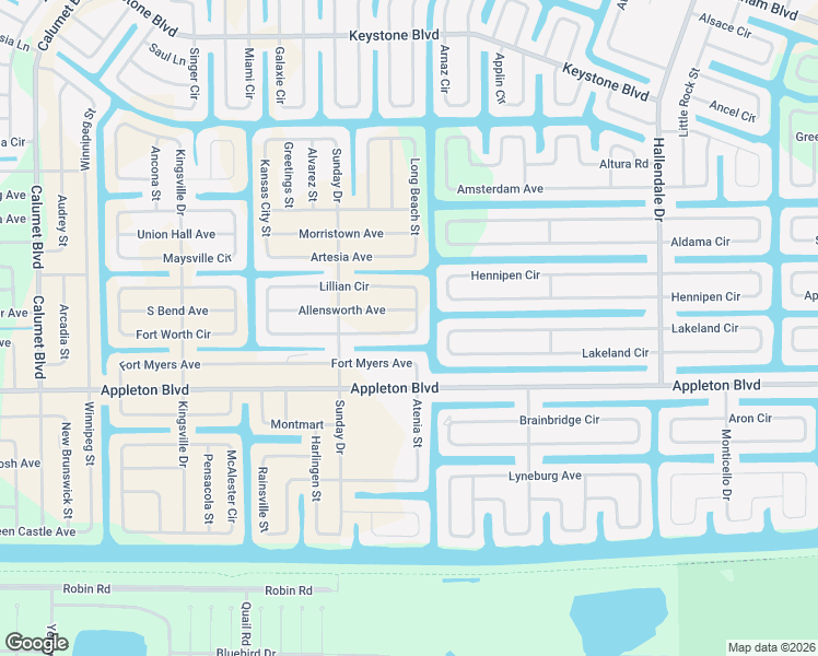 map of restaurants, bars, coffee shops, grocery stores, and more near 14702 Lillian Circle in Port Charlotte
