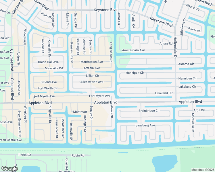 map of restaurants, bars, coffee shops, grocery stores, and more near 14702 Lillian Circle in Port Charlotte