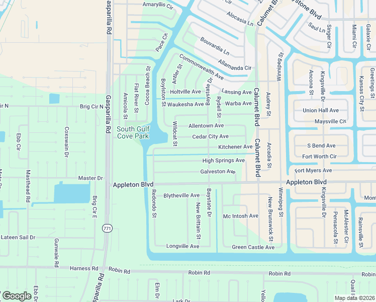 map of restaurants, bars, coffee shops, grocery stores, and more near 13305 Kitchener Avenue in Port Charlotte