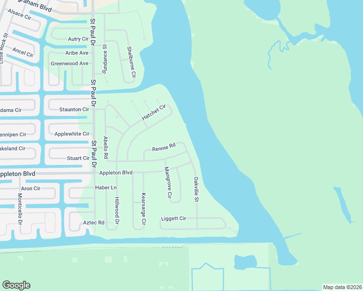 map of restaurants, bars, coffee shops, grocery stores, and more near 10607 Abello Road in Port Charlotte