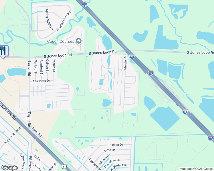 map of restaurants, bars, coffee shops, grocery stores, and more near 391 Potomac Drive in Punta Gorda