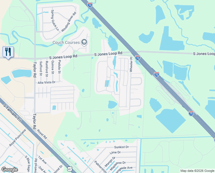 map of restaurants, bars, coffee shops, grocery stores, and more near 391-399 Potomac Drive in Punta Gorda