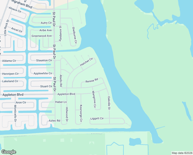 map of restaurants, bars, coffee shops, grocery stores, and more near 16261 Rennie Road in Port Charlotte
