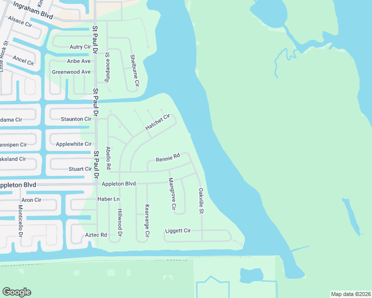 map of restaurants, bars, coffee shops, grocery stores, and more near 10607 Abello Road in Port Charlotte