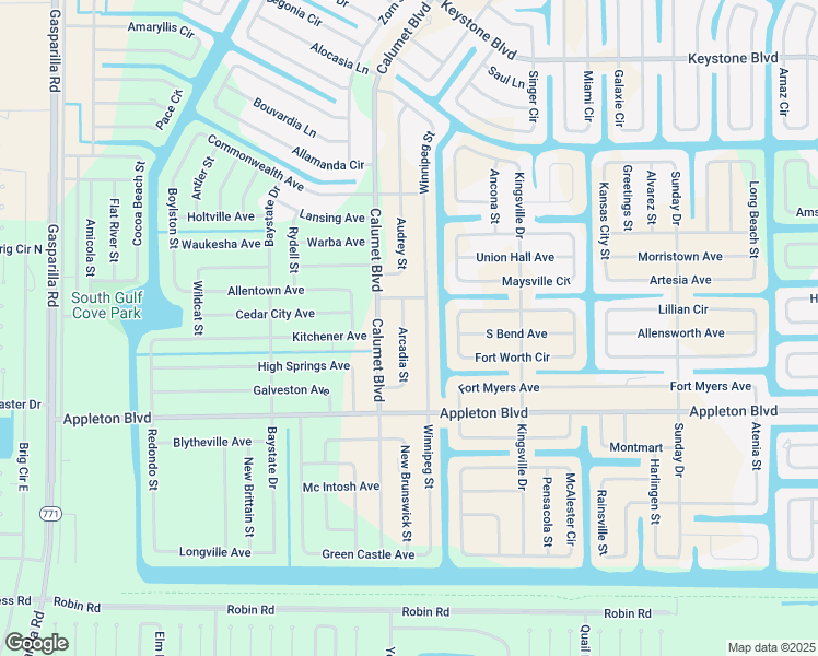 map of restaurants, bars, coffee shops, grocery stores, and more near 10234 Arcadia Street in Port Charlotte