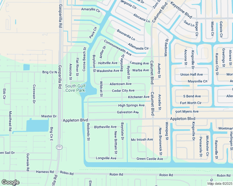 map of restaurants, bars, coffee shops, grocery stores, and more near 13354 Cedar City Avenue in Port Charlotte