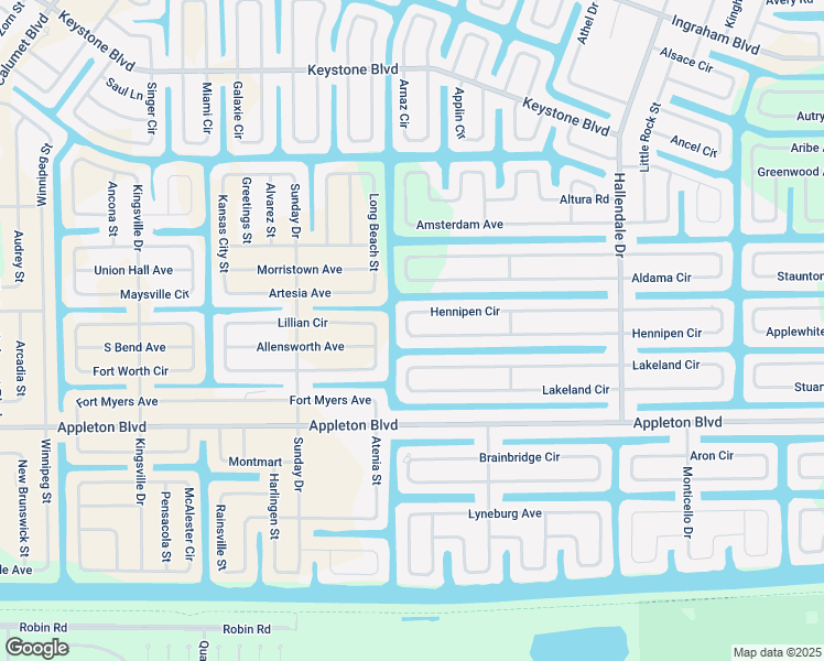 map of restaurants, bars, coffee shops, grocery stores, and more near 15241 Hennipen Circle in Port Charlotte