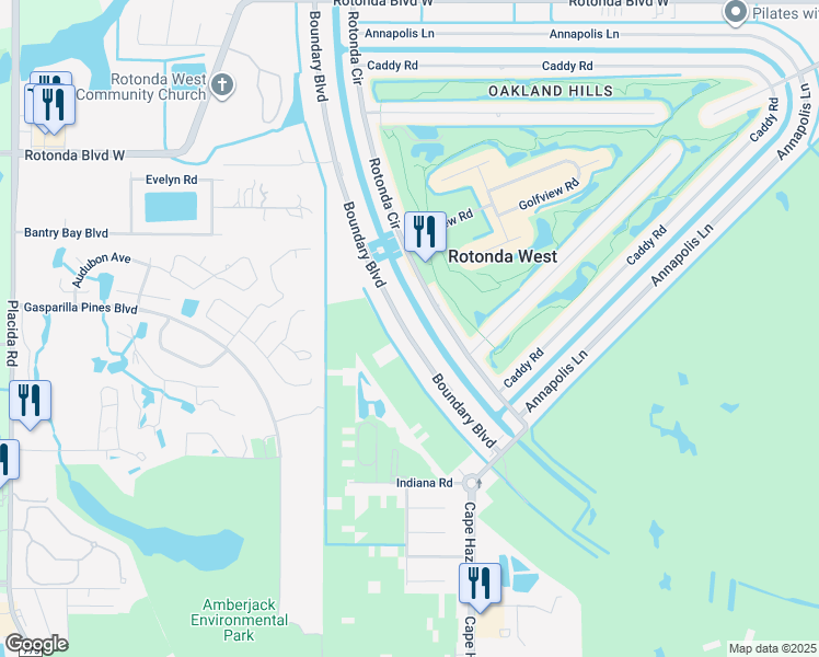 map of restaurants, bars, coffee shops, grocery stores, and more near 85 Rotonda Circle in Rotonda West