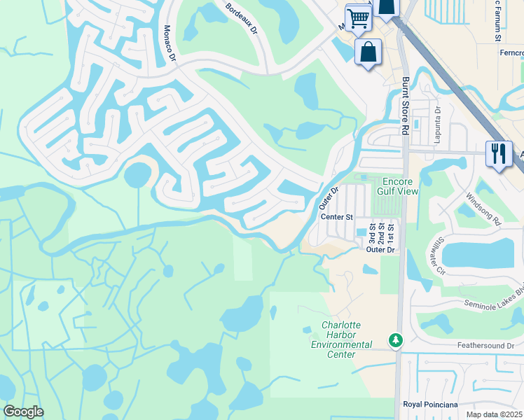 map of restaurants, bars, coffee shops, grocery stores, and more near 324 Trieste Drive in Punta Gorda