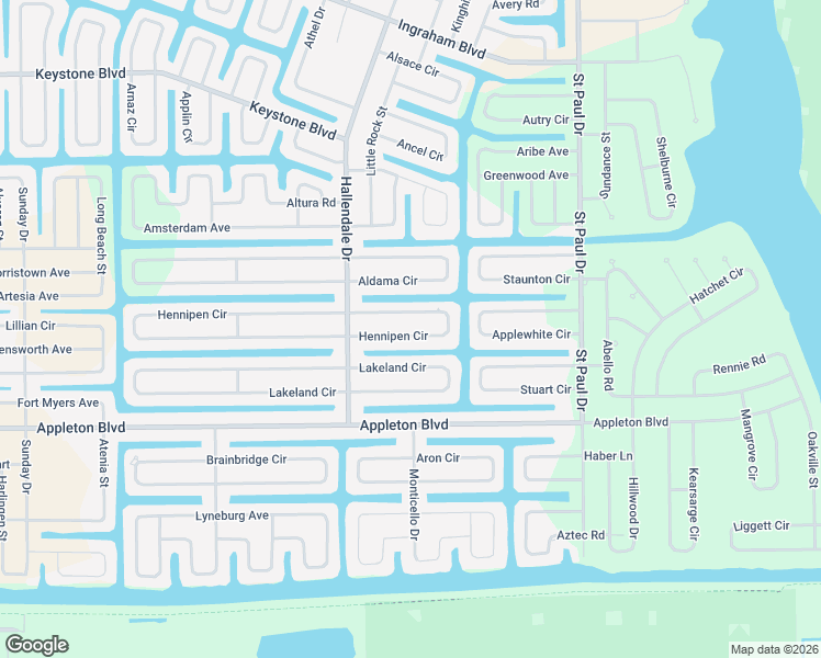 map of restaurants, bars, coffee shops, grocery stores, and more near 15777 Hennipen Circle in Port Charlotte