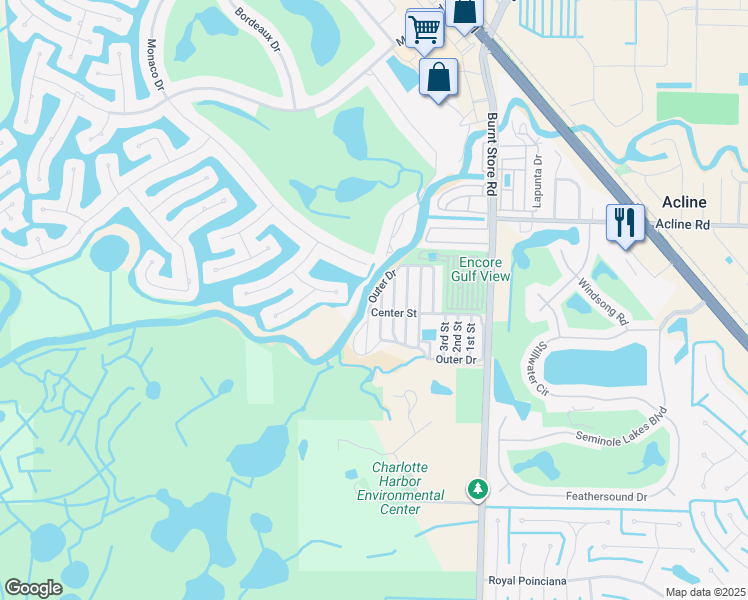 map of restaurants, bars, coffee shops, grocery stores, and more near 5000 Palermo Drive in Punta Gorda