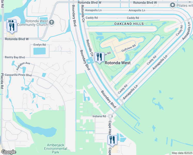 map of restaurants, bars, coffee shops, grocery stores, and more near 85 Rotonda Circle in Rotonda West