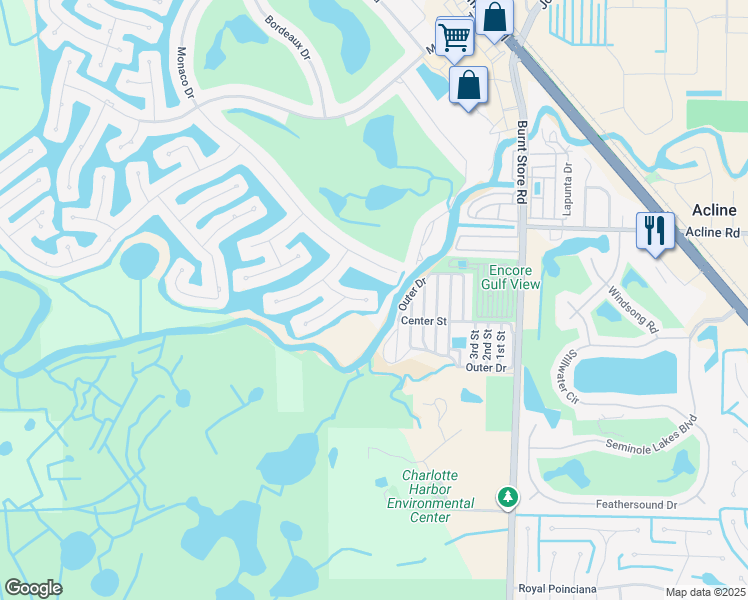map of restaurants, bars, coffee shops, grocery stores, and more near 5000 Palermo Drive in Punta Gorda