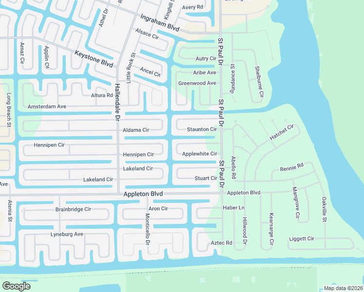 map of restaurants, bars, coffee shops, grocery stores, and more near 15635 Applewhite Circle in Port Charlotte