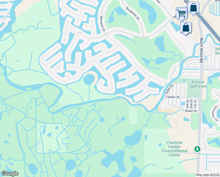 map of restaurants, bars, coffee shops, grocery stores, and more near 5016 San Massimo Drive in Punta Gorda