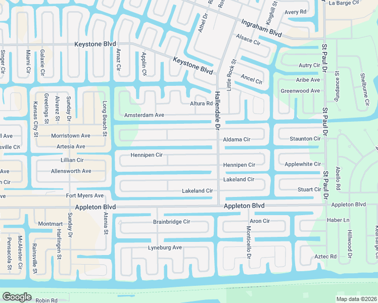 map of restaurants, bars, coffee shops, grocery stores, and more near 15057 Hennipen Circle in Port Charlotte