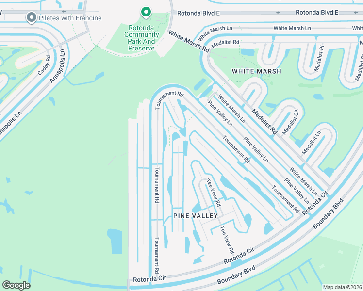 map of restaurants, bars, coffee shops, grocery stores, and more near 85 Pine Valley Place in Rotonda West