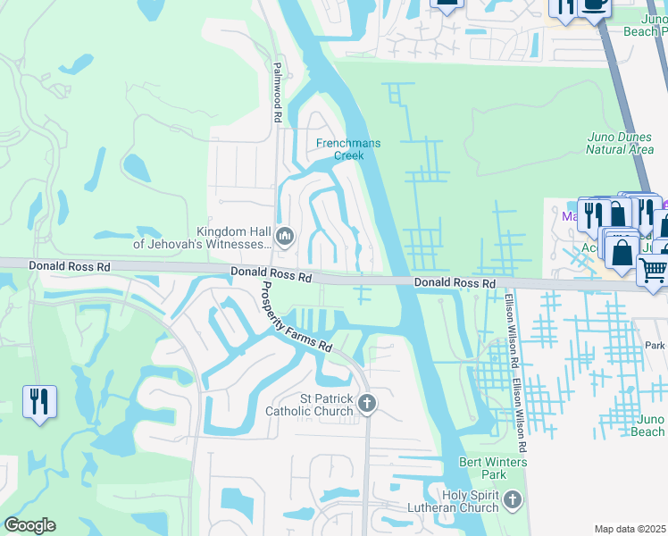 map of restaurants, bars, coffee shops, grocery stores, and more near 14050 Port Circle in West Palm Beach