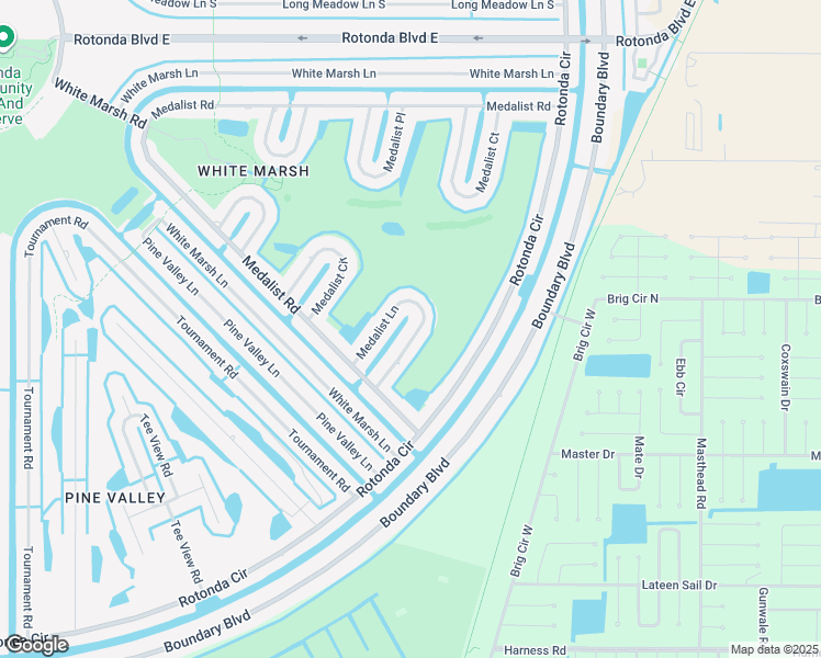 map of restaurants, bars, coffee shops, grocery stores, and more near 33 Medalist Lane in Rotonda West