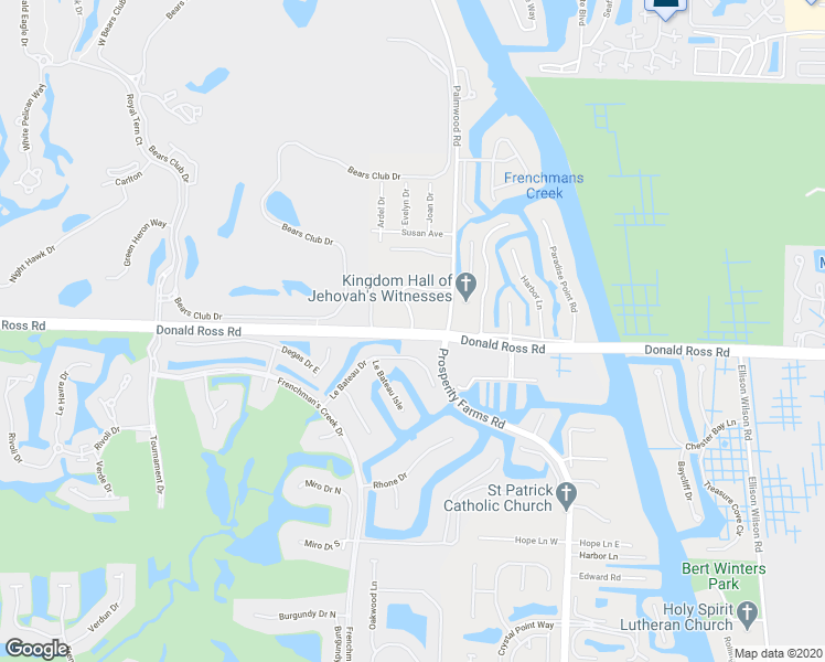 map of restaurants, bars, coffee shops, grocery stores, and more near 14018 North Miller Drive in Palm Beach Gardens