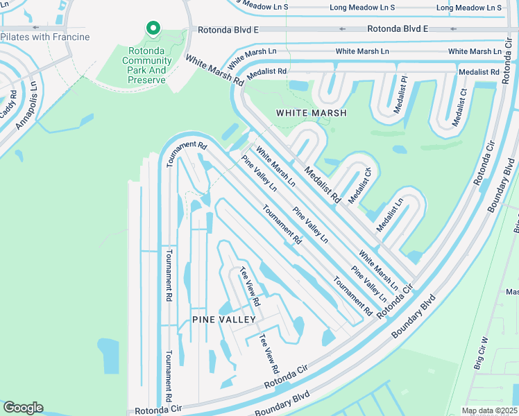 map of restaurants, bars, coffee shops, grocery stores, and more near 84 Tournament Road in Rotonda West