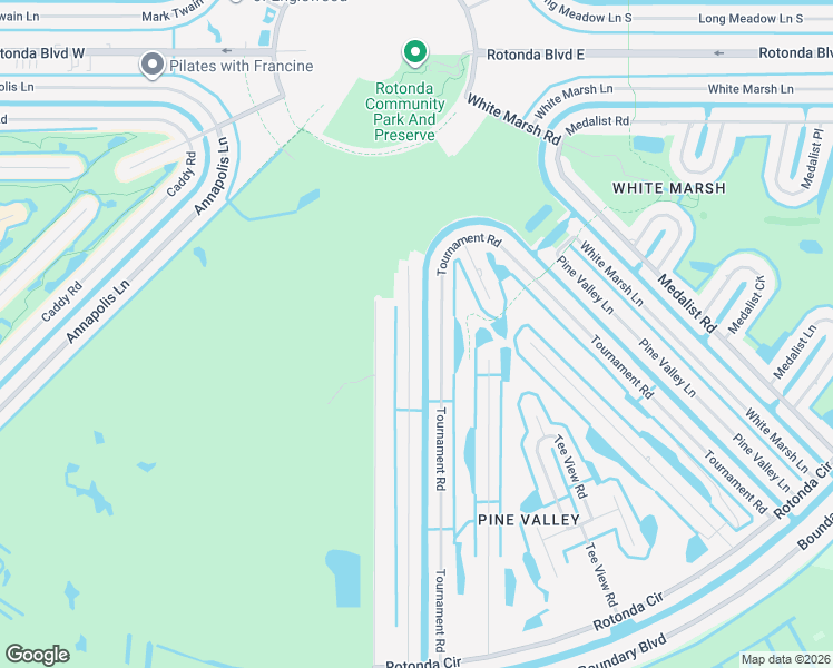 map of restaurants, bars, coffee shops, grocery stores, and more near 192 West Pine Valley Lane in Rotonda West
