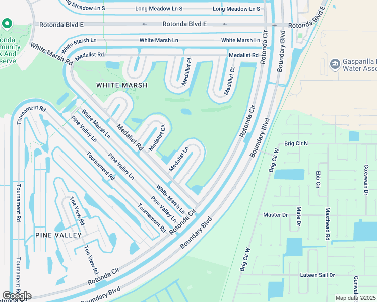 map of restaurants, bars, coffee shops, grocery stores, and more near 33 Medalist Lane in Rotonda West