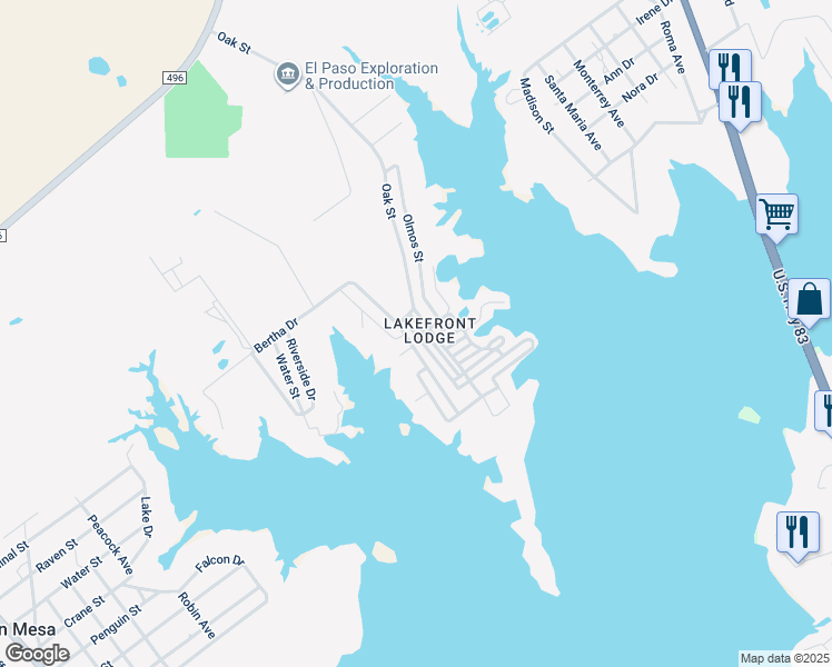 map of restaurants, bars, coffee shops, grocery stores, and more near in Zapata